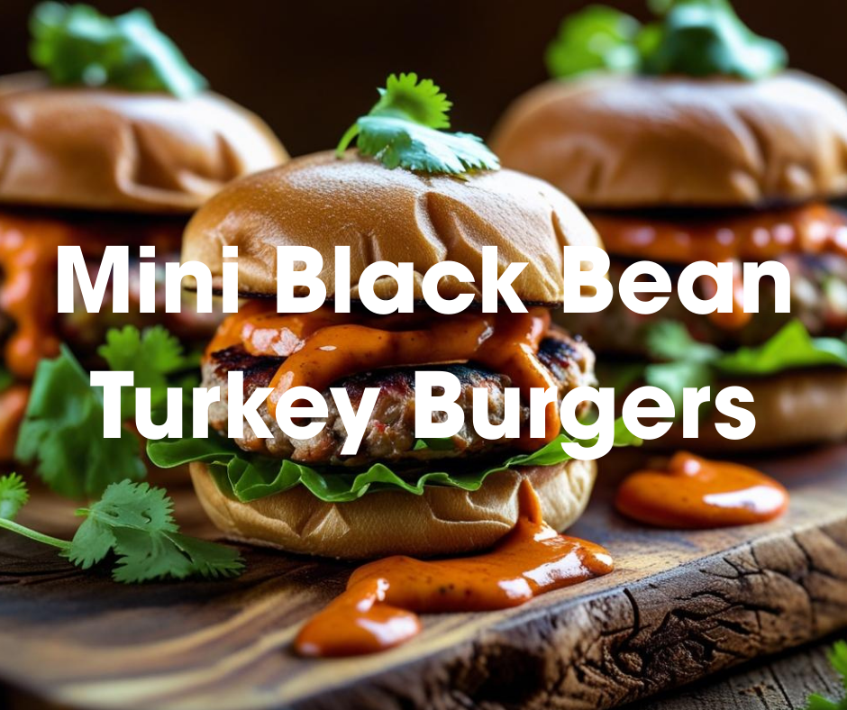 Mini Black Bean Turkey Burgers