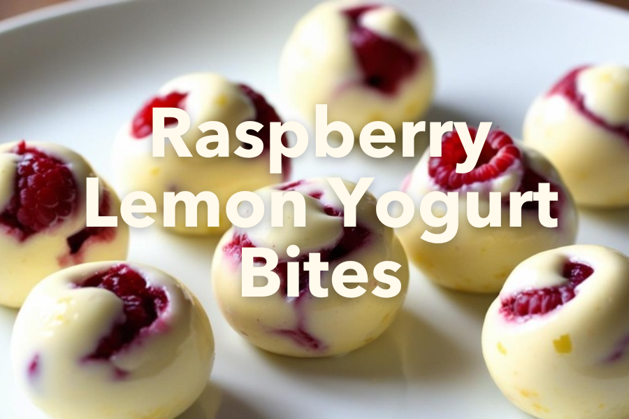 Raspberry Lemon Yogurt Bites