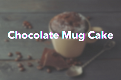 Chocolate Mug Cake