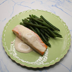 Low Carb - Lemon Salmon with Mashed Potatoes & Green Beans