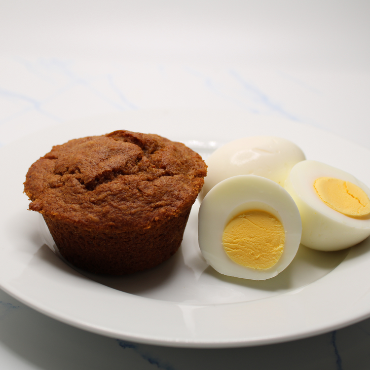 Low Carb - Carrot Cake Bread with Hard Boiled Eggs