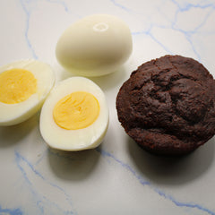 Low Carb - Chocolate Zucchini Bread with Hard Boiled Eggs