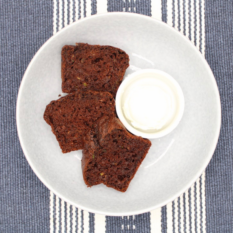 Chocolate Zucchini Bread with Cream Cheese