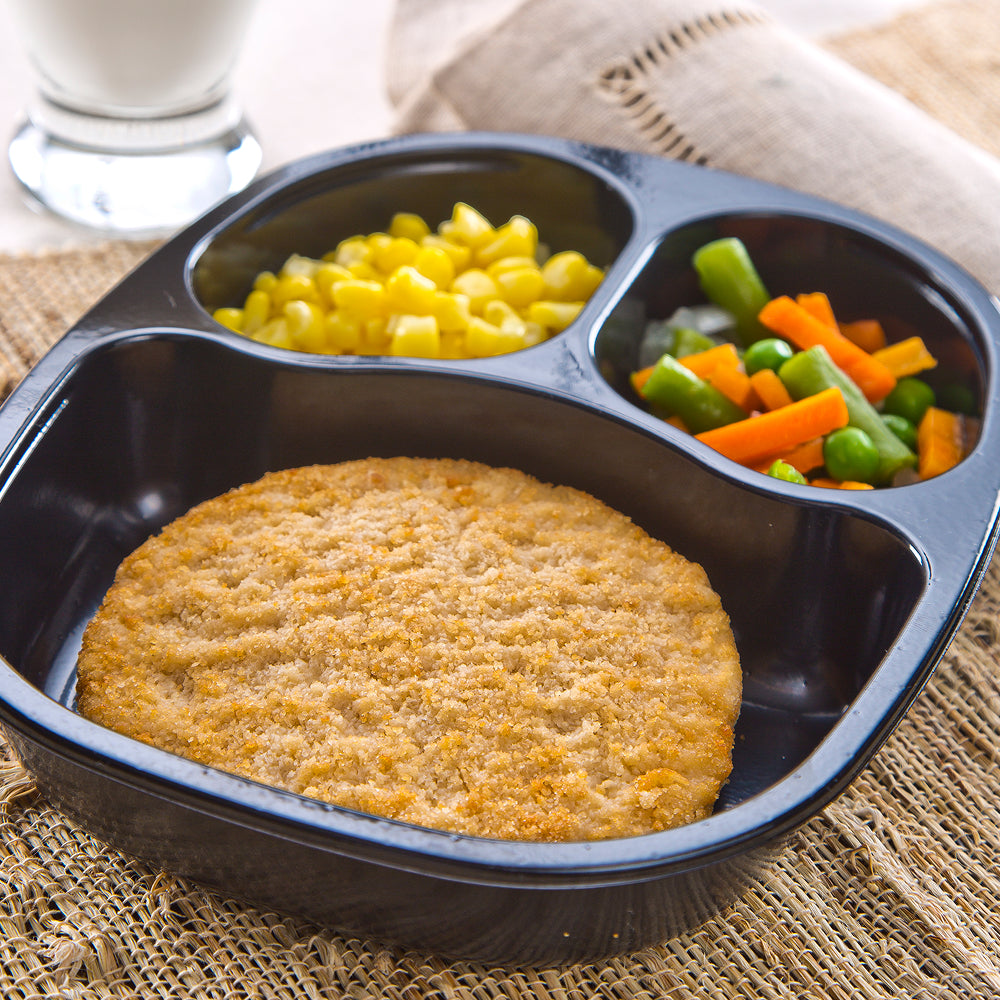 Chicken Patty Fritter with Whole Kernel Corn and Spring Vegetables ...