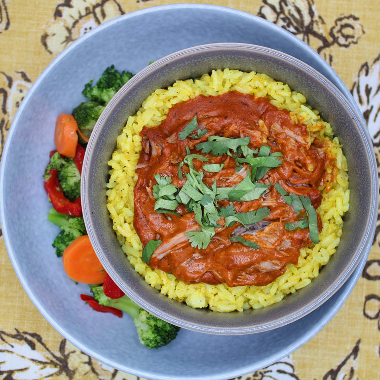 Low Carb - Rojo Chicken with Yellow Rice